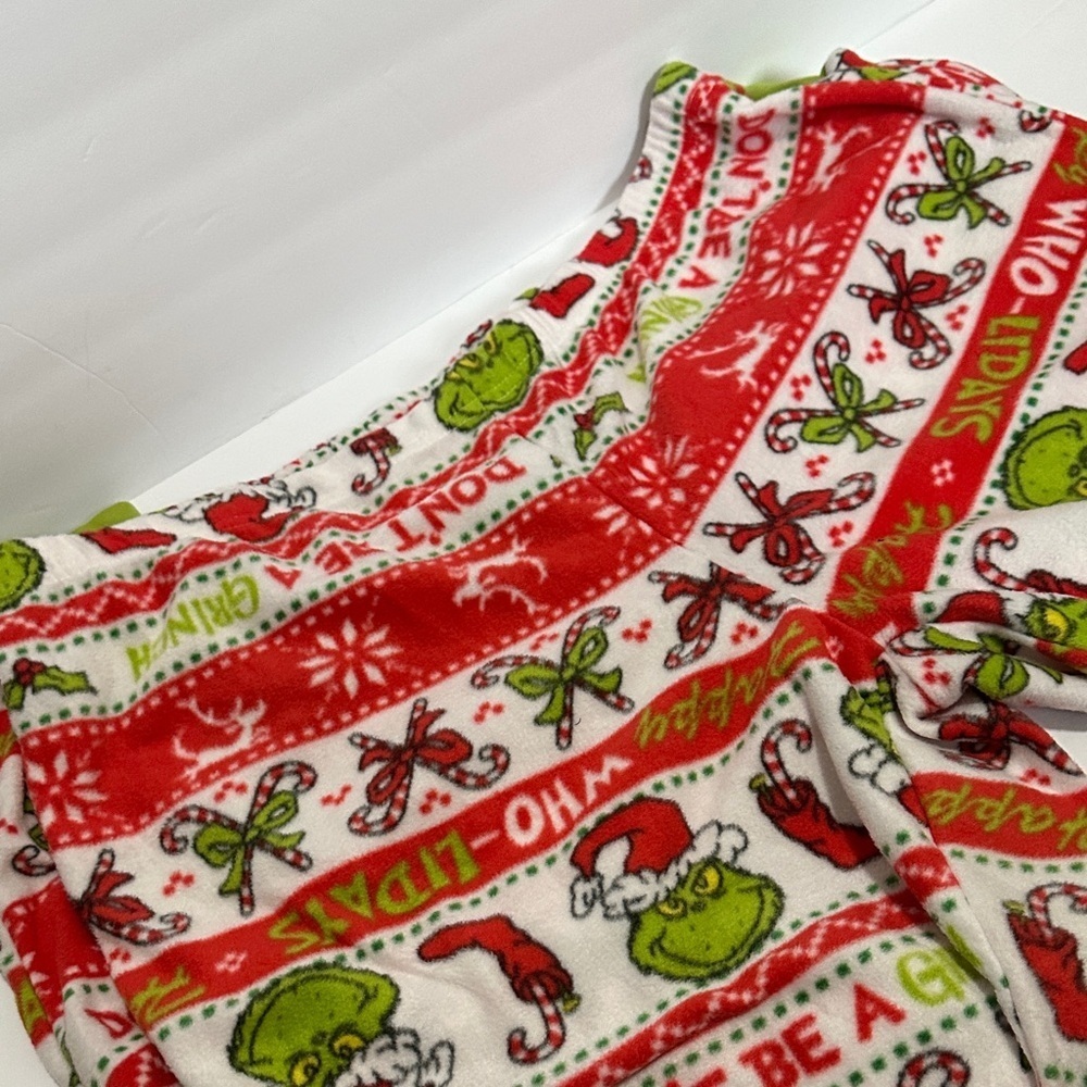 Dr. Seuss Grinch Red and Green Kids Pajama Set large 12/14 - Picture 5 of 8